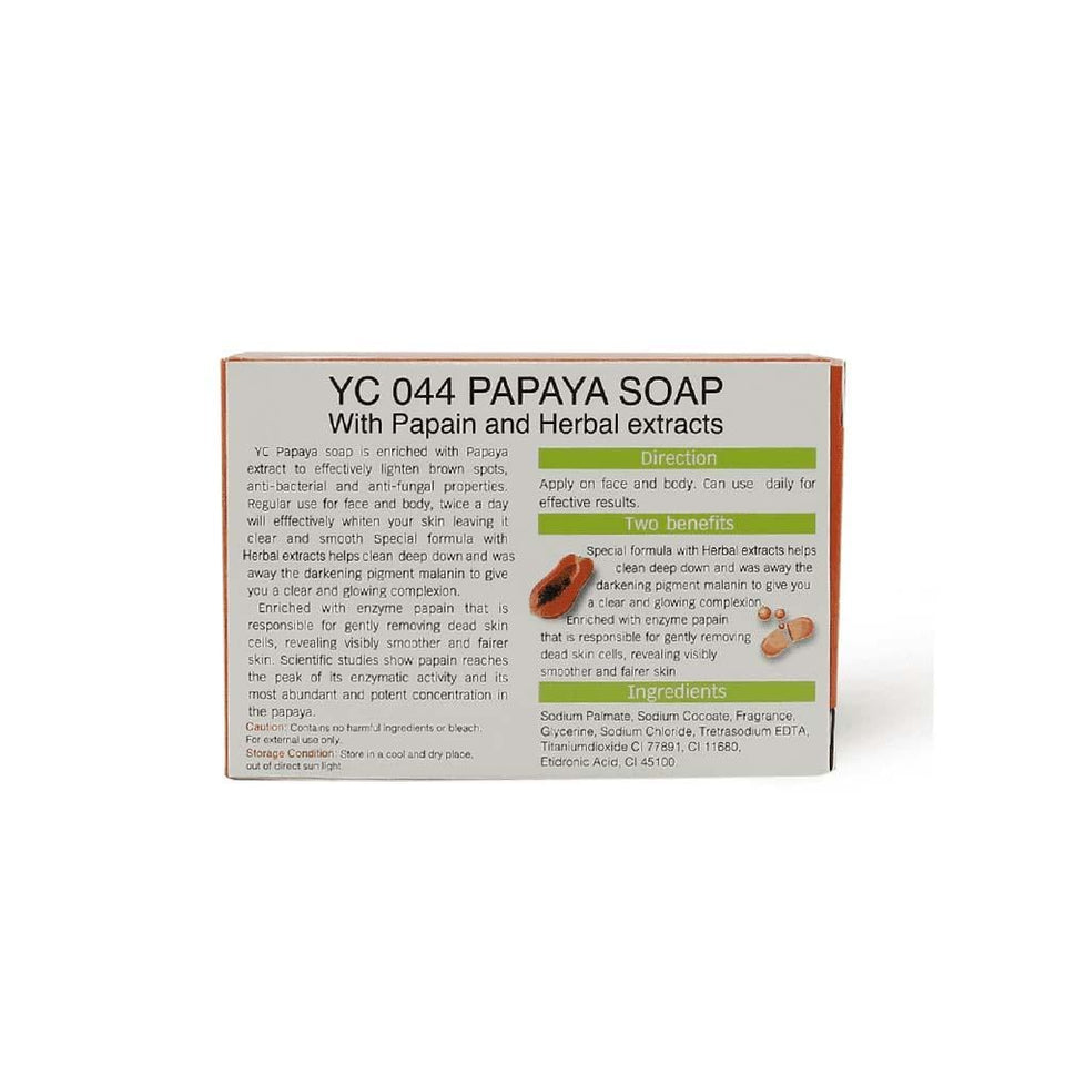 YC Papaya Soap with Herbal Extracts Whitening Cleansing 100g