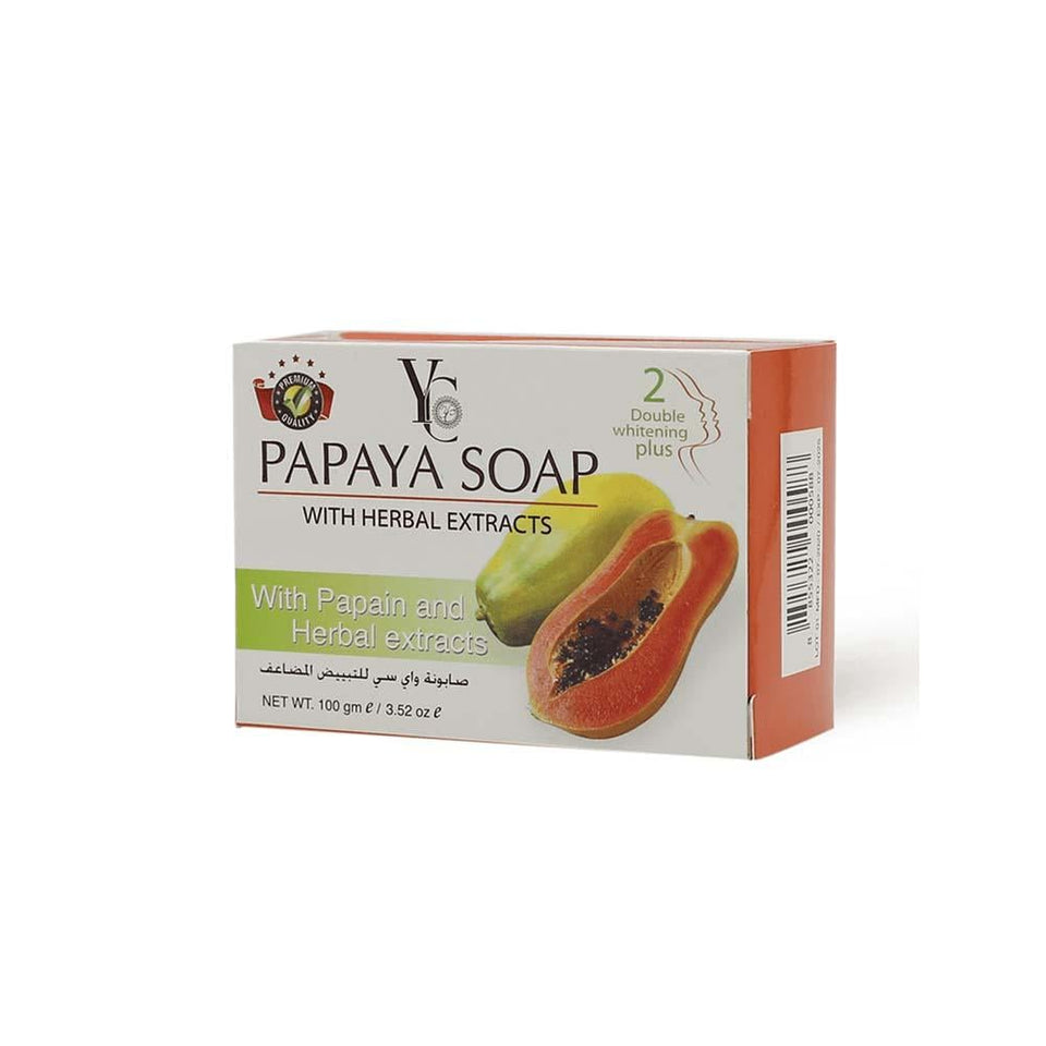 YC Papaya Soap with Herbal Extracts Whitening Cleansing 100g