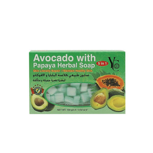 YC Soap Papaya & Avocado Extract for Fresh Skin All Skin Types 100g