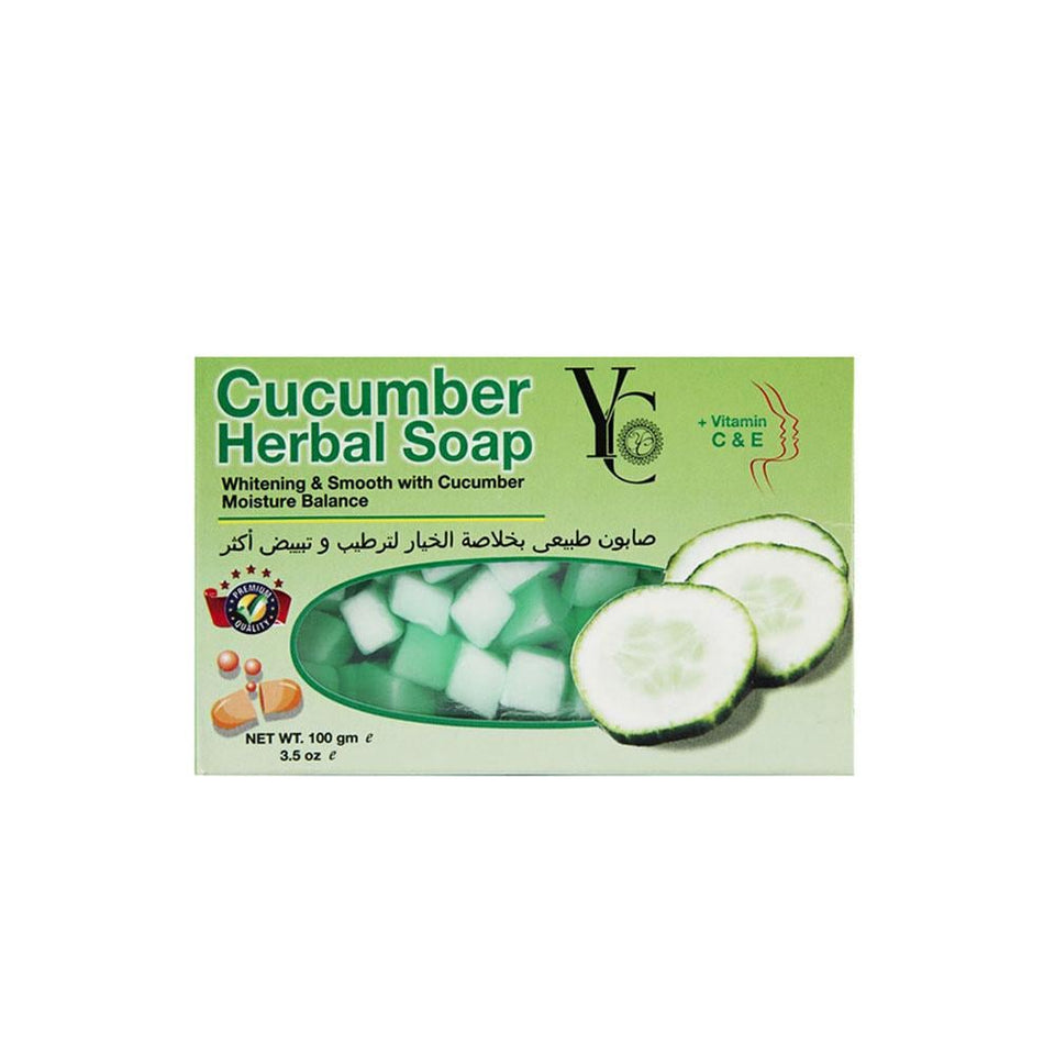 YC Cucumber Herbal Whitening Soap for Moisturizing & Brighter Skin 100g